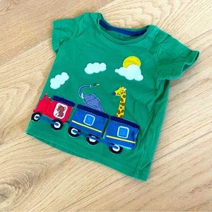Mini Boden Animal Train T-shirt with lift Flaps